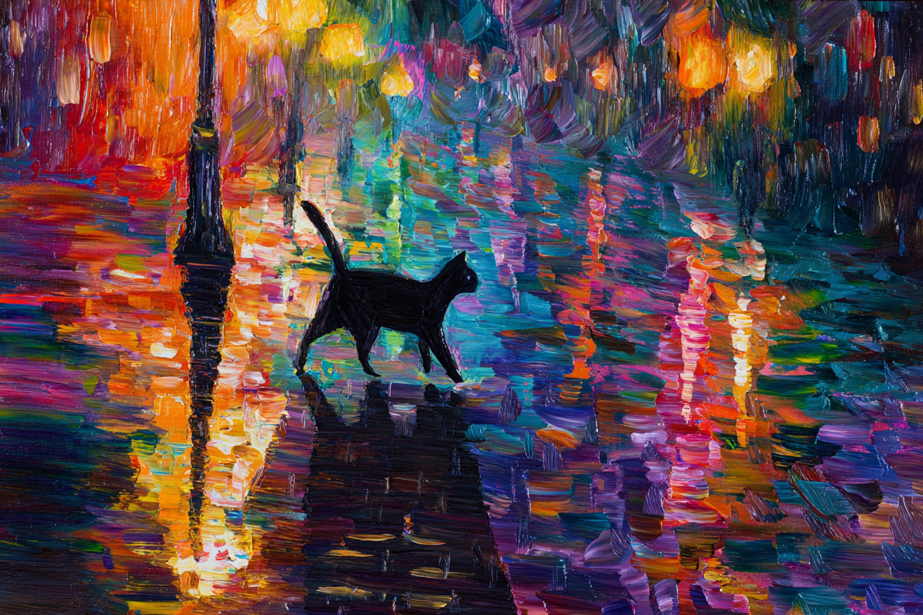 Cat’s Nocturne Canvas