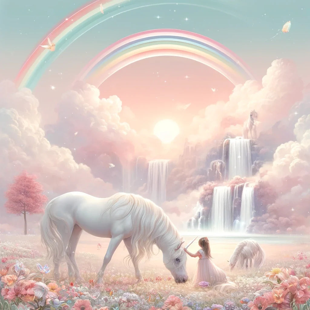 Enchanted Unicorn Meadow Canvas