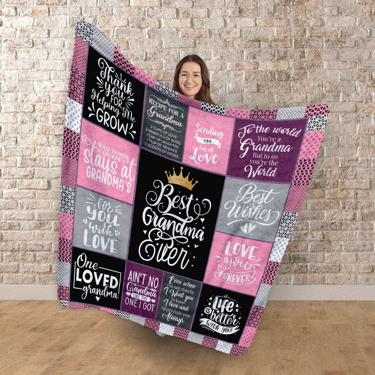 Best Grandma Sentimental Quotes - Fleece Blanket  150cm X 150cm or 75cm x75cm