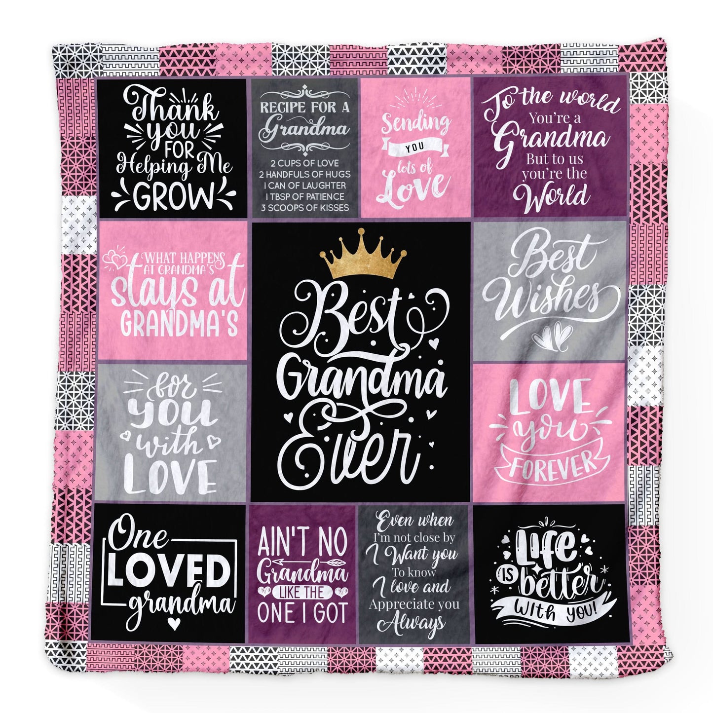 Best Grandma Sentimental Quotes - Fleece Blanket  150cm X 150cm or 75cm x75cm