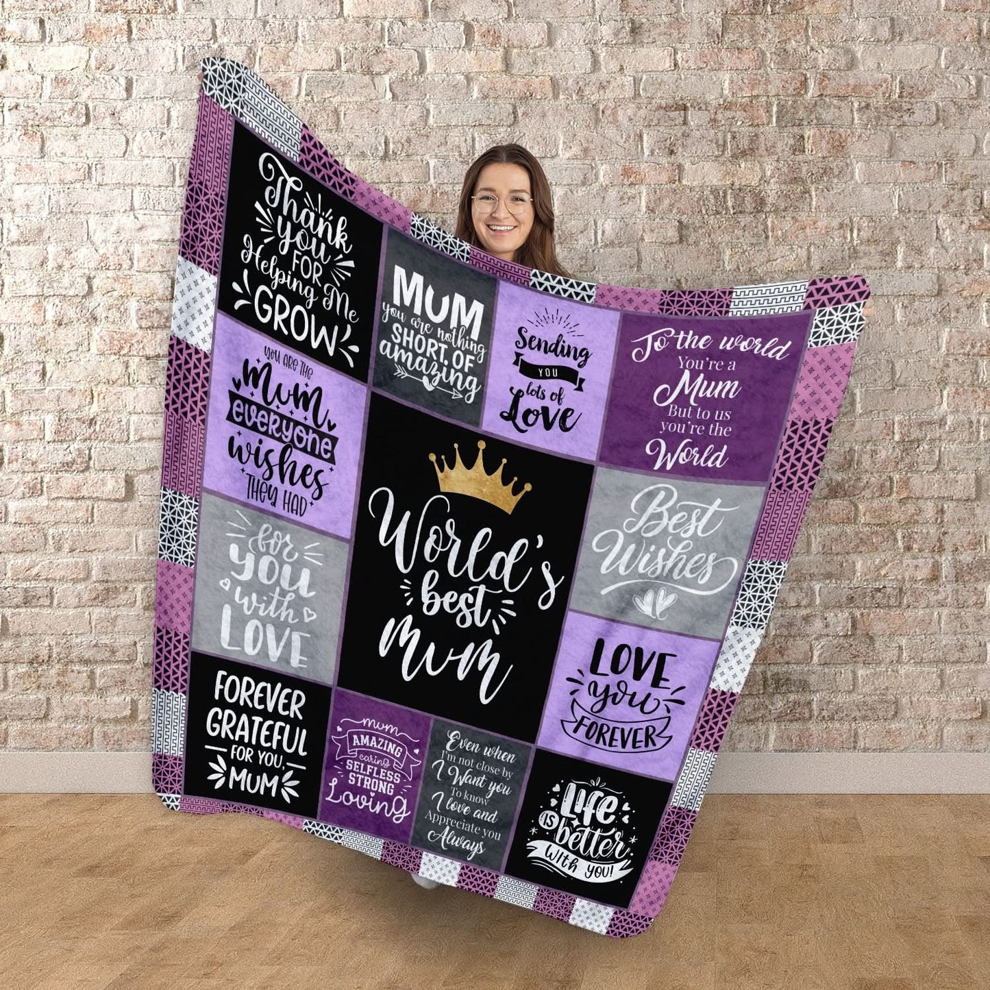 Best Mum Sentimental Quotes - Fleece Blanket  150cm X 150cm or 75cm x75cm
