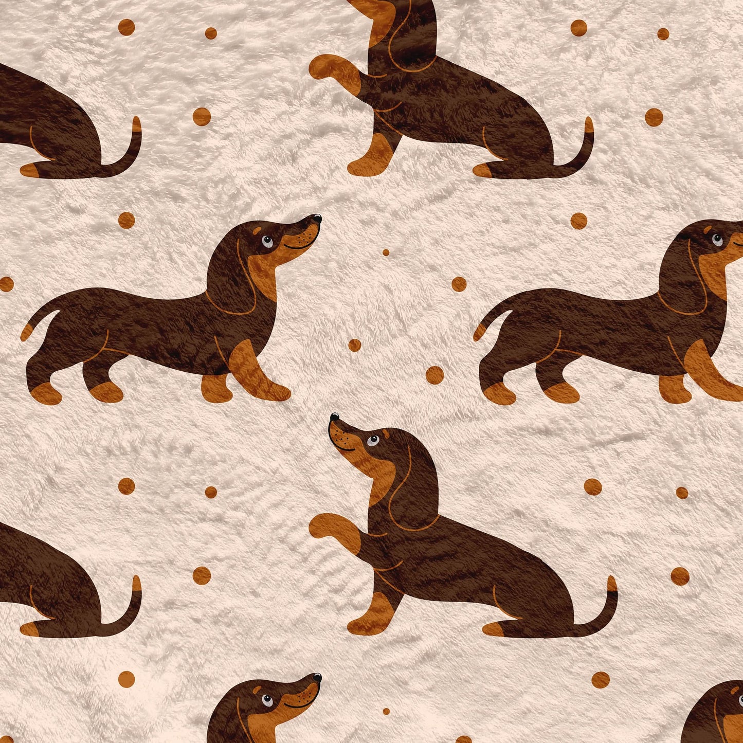 Sausage Dogs Dachshund - Fleece Blanket  150cm X 150cm or 75cm x75cm