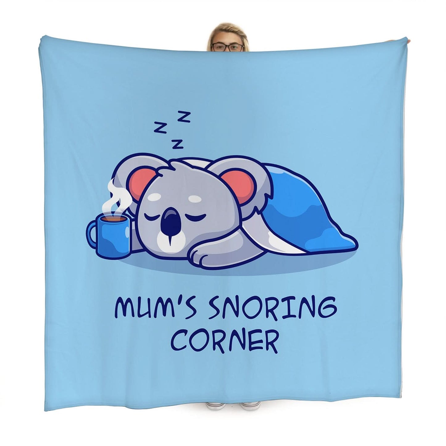 Mum's snoring corner - Fleece Blanket 150cm X 150cm