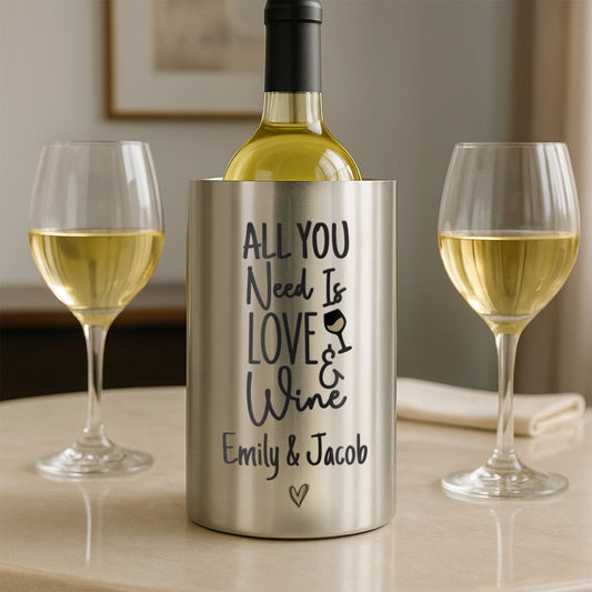 Personalised Love & Wine Cooler (Delivery 7-10 Working Days)