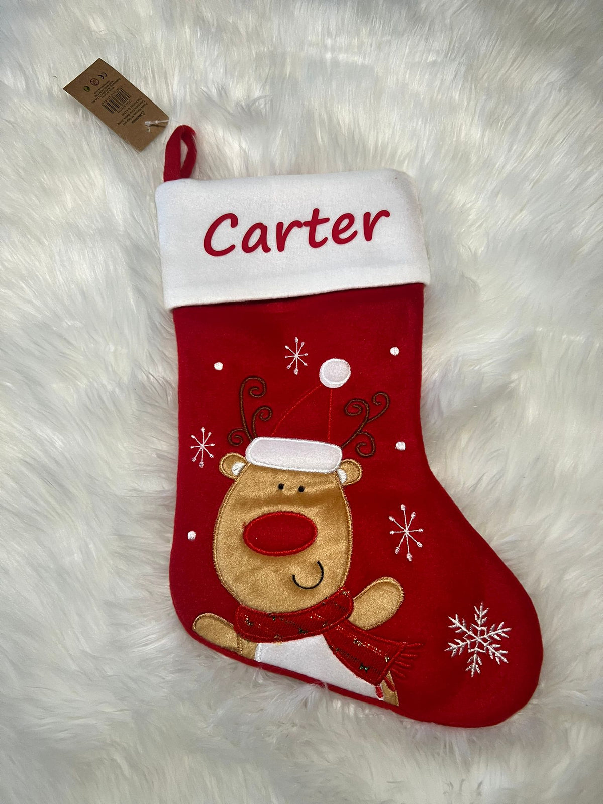 Personalised Christmas Stockings Red & White 6 designs