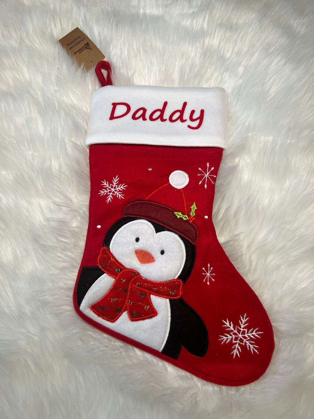 Personalised Christmas Stockings Red & White 6 designs