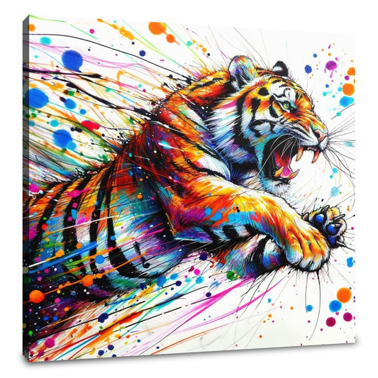Dynamic Tiger Leap Canvas
