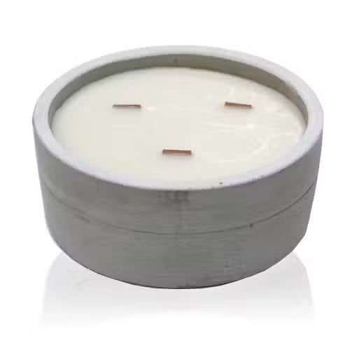 Concrete Wooden Wick Candle