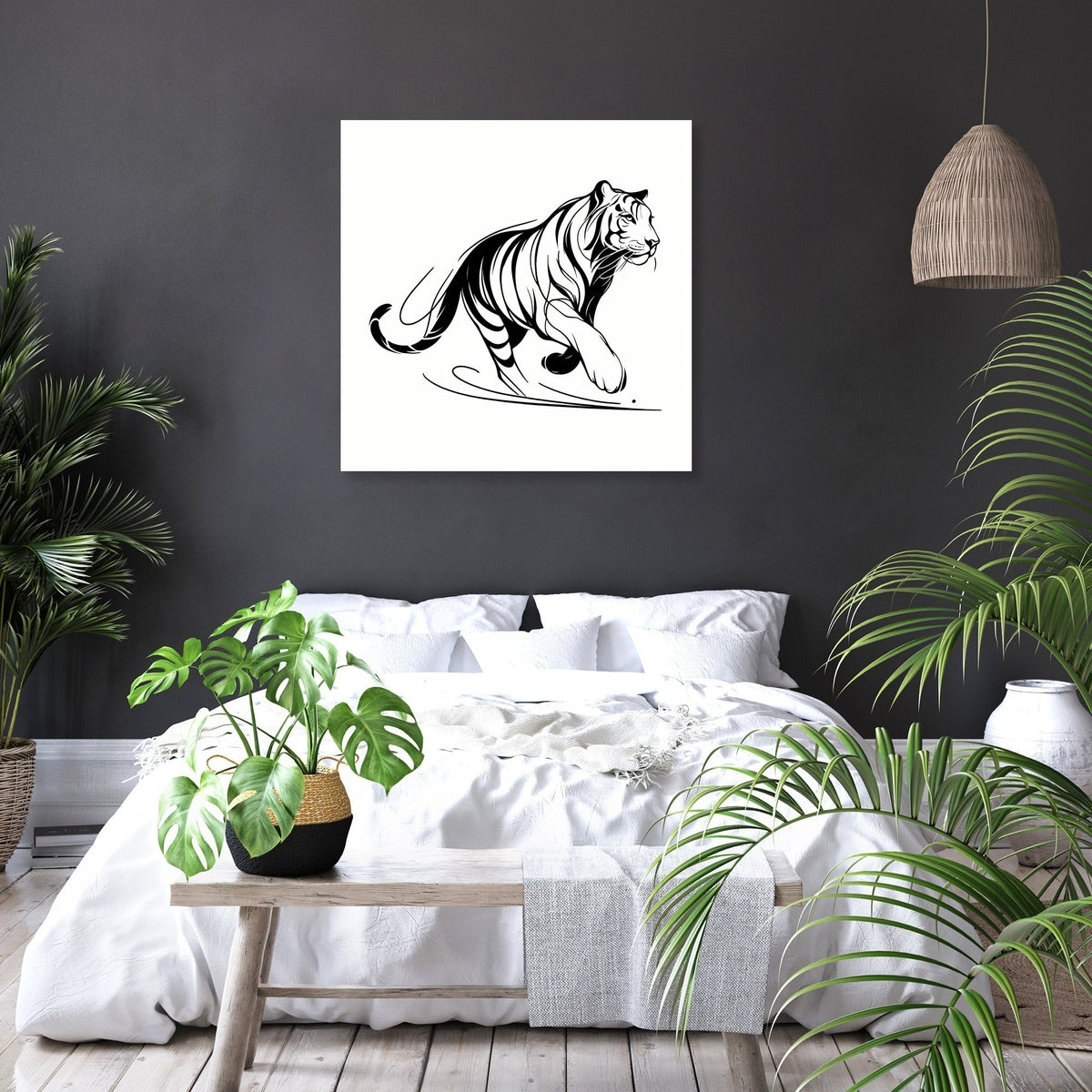 Elegant Motion Tiger Canvas