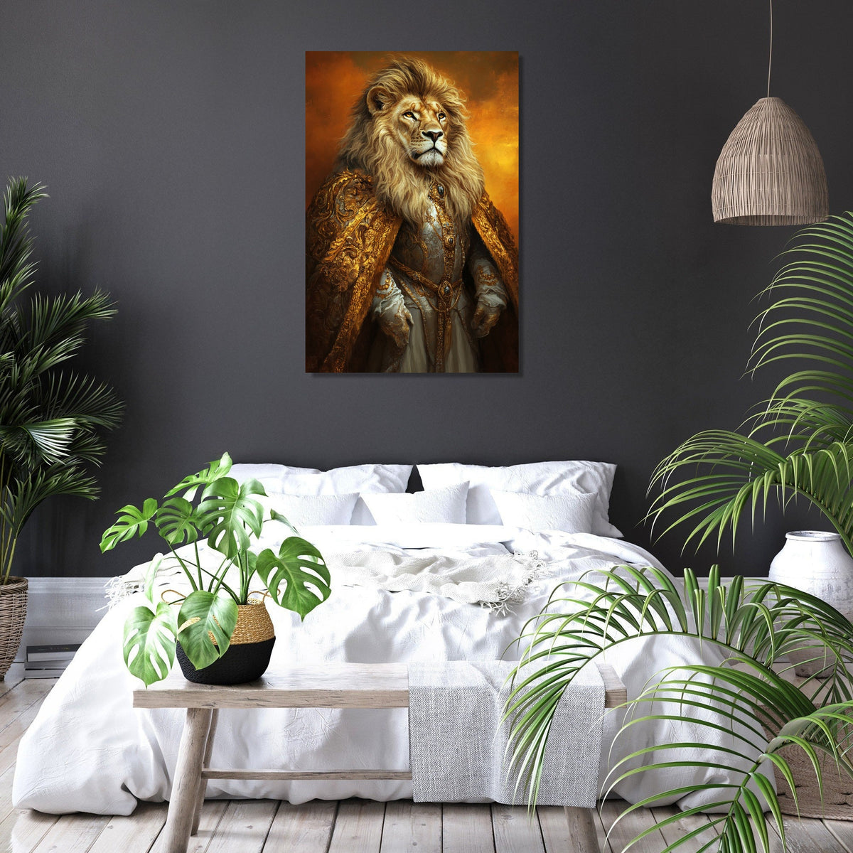 Regal Lion Sunset Canvas