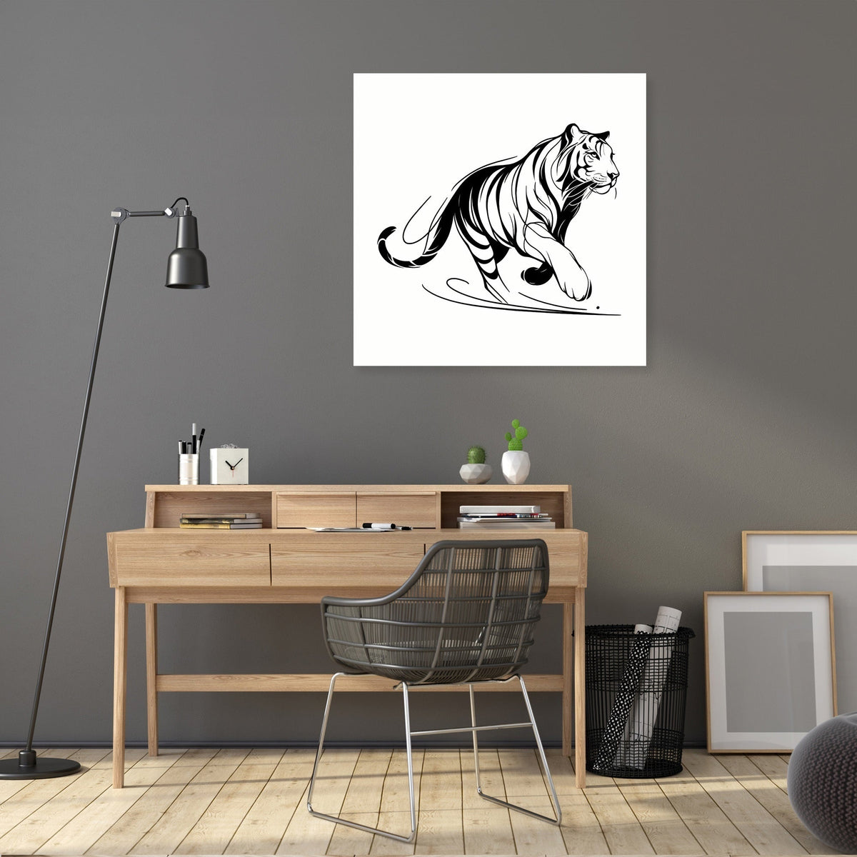 Elegant Motion Tiger Canvas
