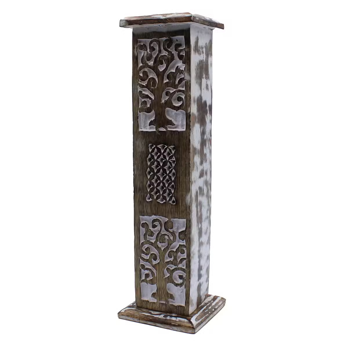 White Washed Incense Holders