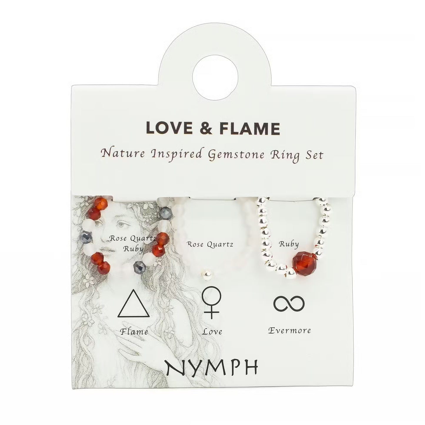 Nymph Nature Inspired Gemstone Ring Sets