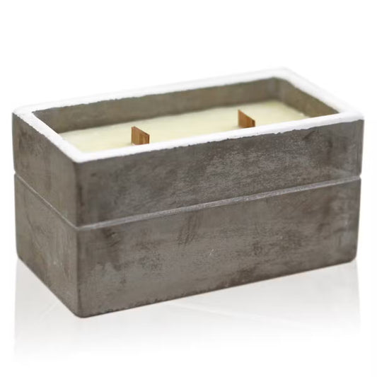 Concrete Wooden Wick Candle