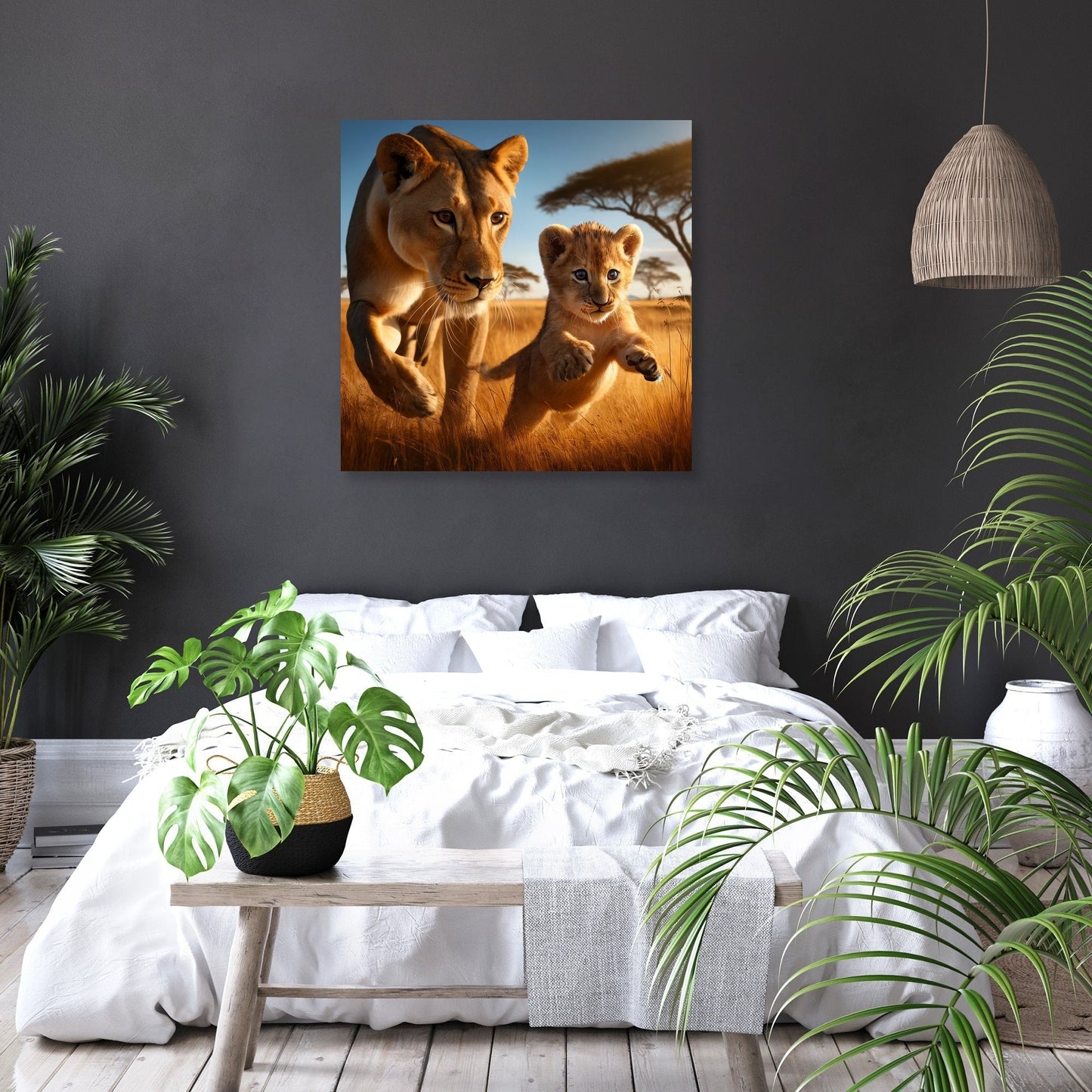 Playful Lions Canvas