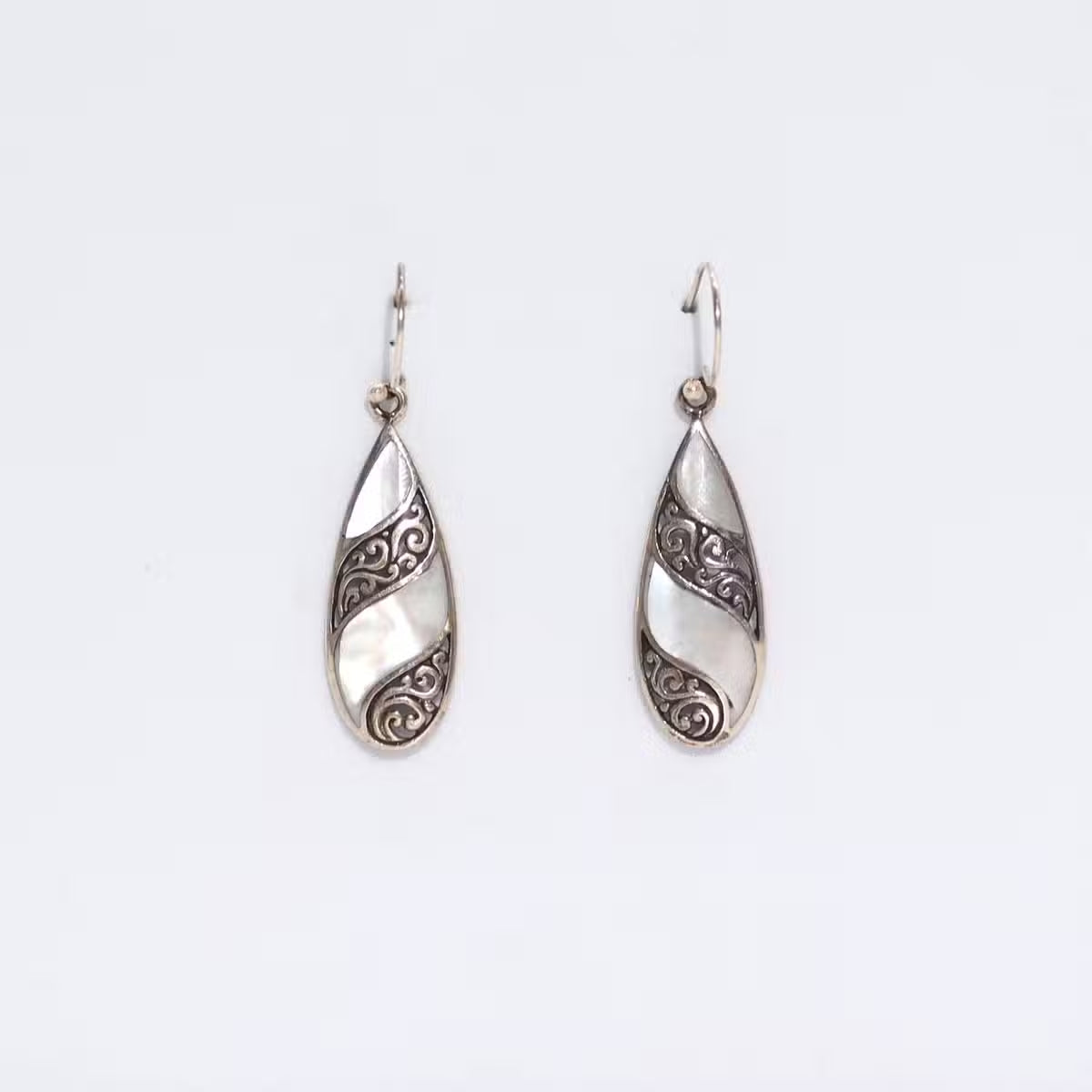 Shell & Silver Earings