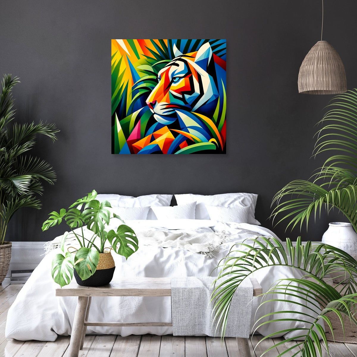 Modern Jungle Tiger Canvas