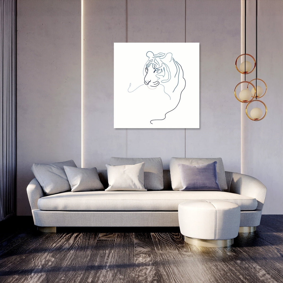 Ethereal Tiger Line Canvas