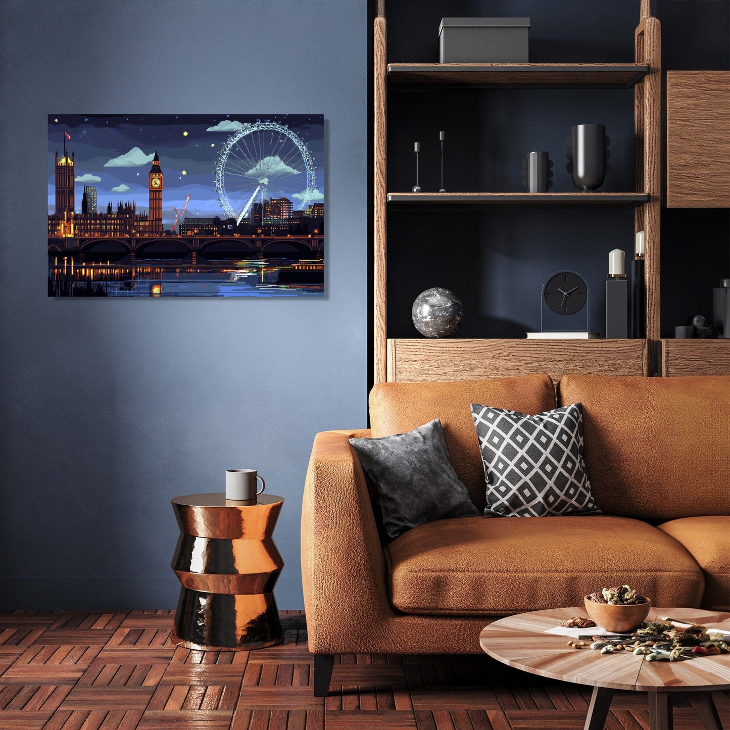 London Skyline Pixel Canvas