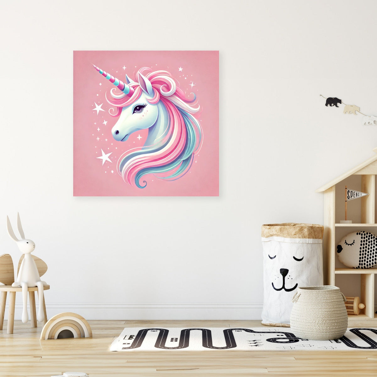 Magical Unicorn Portrait Canvas