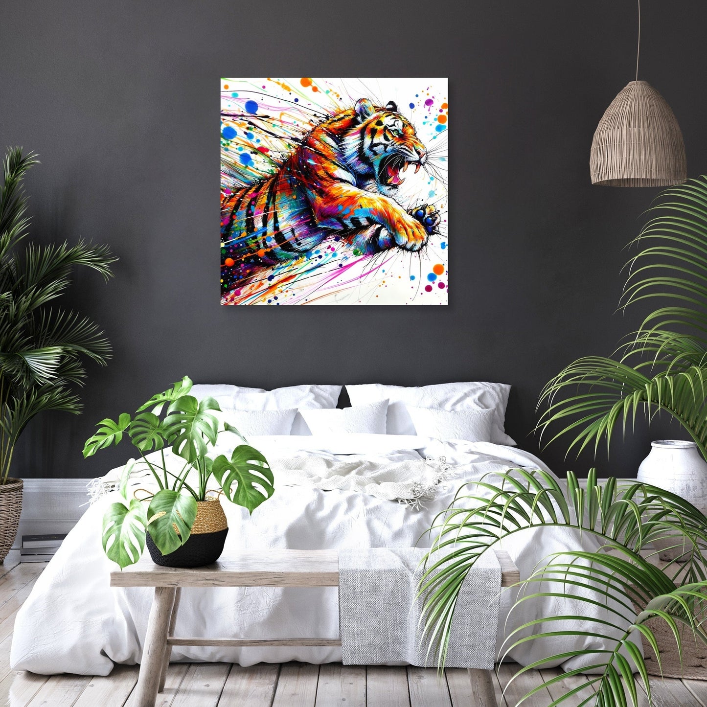Dynamic Tiger Leap Canvas