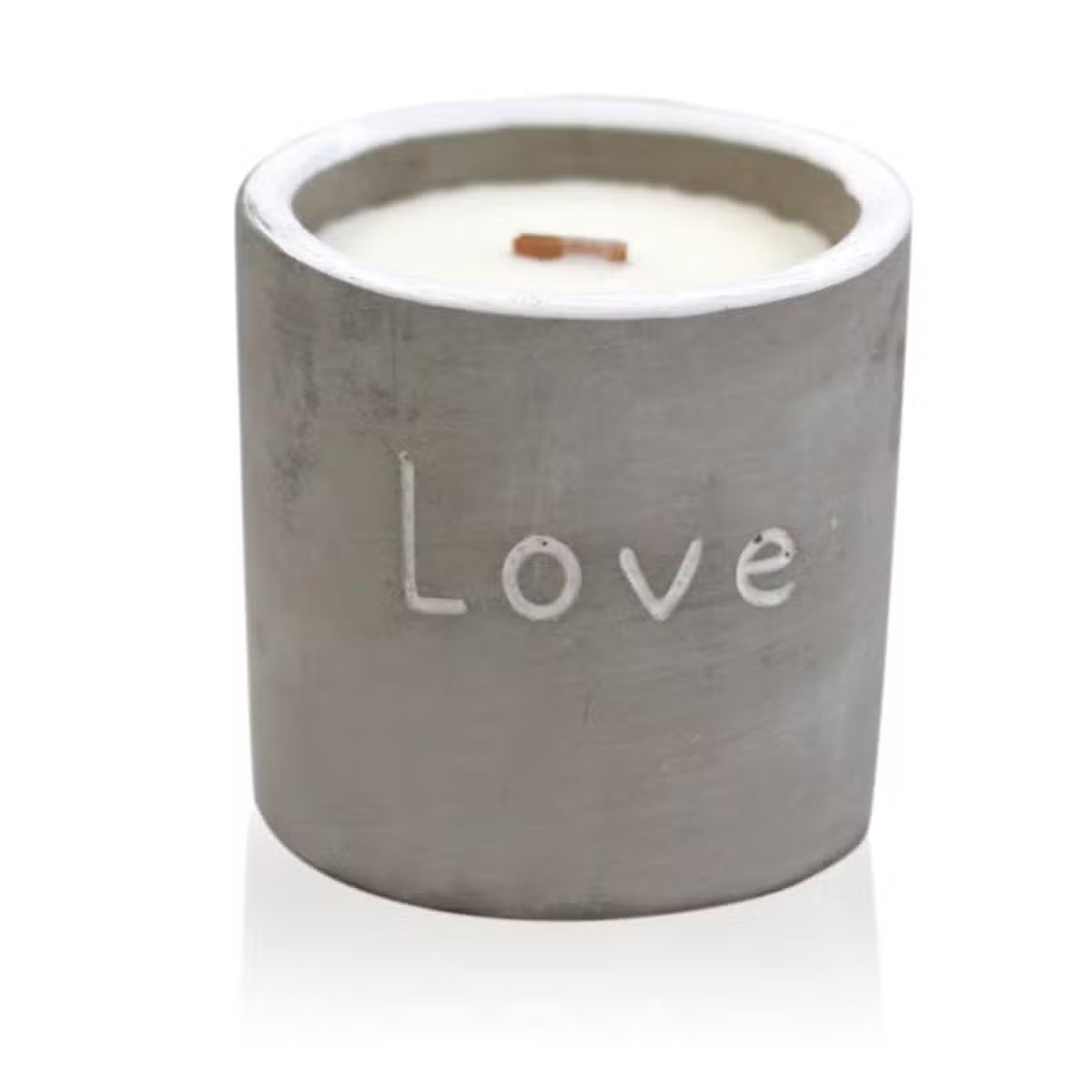 Concrete Wooden Wick Candle