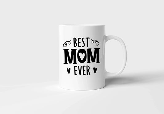 "Best Mom Ever" Ceramic Mug - Fun & Thoughtful Gift for Mom