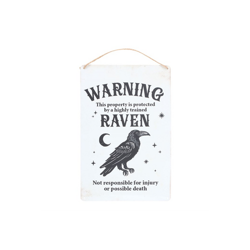 Protected by a Raven Hanging Sign