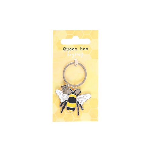 Queen Bee Enamel Keyring