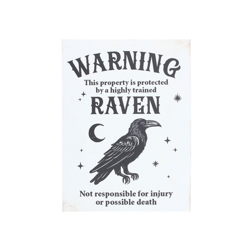 Protected by a Raven Hanging Sign