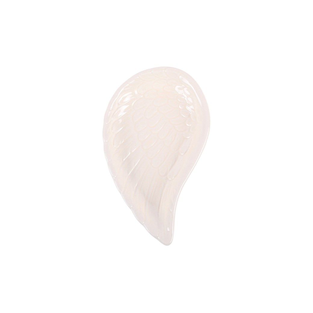 Off White Angel Wing Trinket Dish