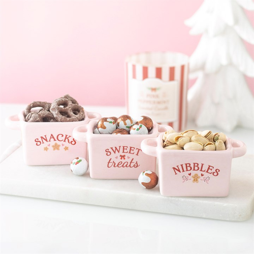 Set of 3 Sugarplum Bakery snack Bowls