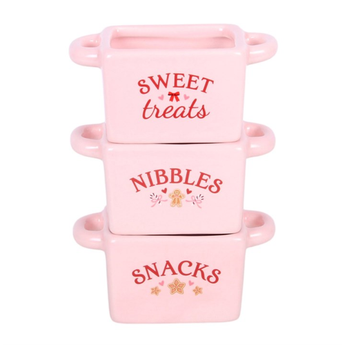 Set of 3 Sugarplum Bakery snack Bowls
