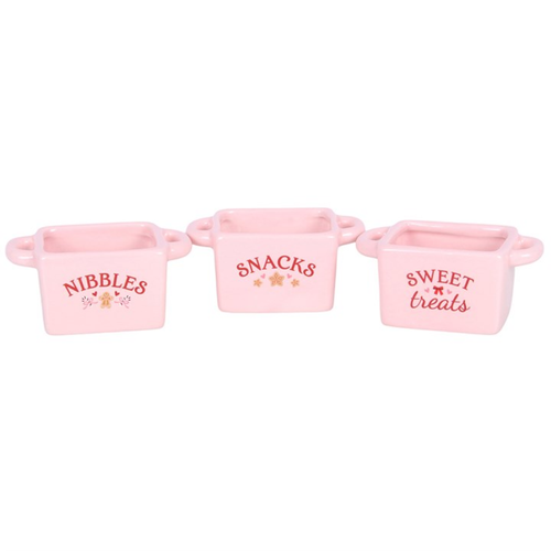 Set of 3 Sugarplum Bakery snack Bowls