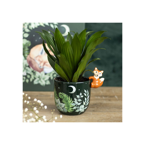 Green Forest Plant Pot with Fox
