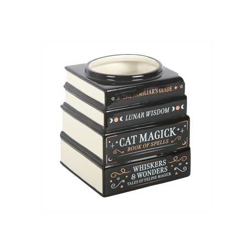 Black Cat Magic Book Vase