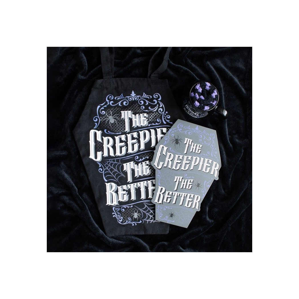 The Creepier the Better Coffin Shaped Tote Bag