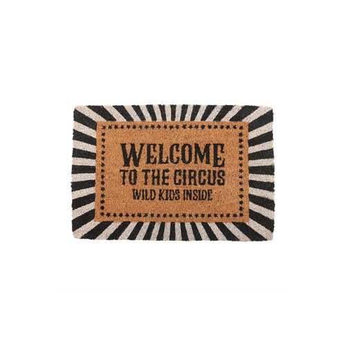 Black Welcome to the Circus Doormat