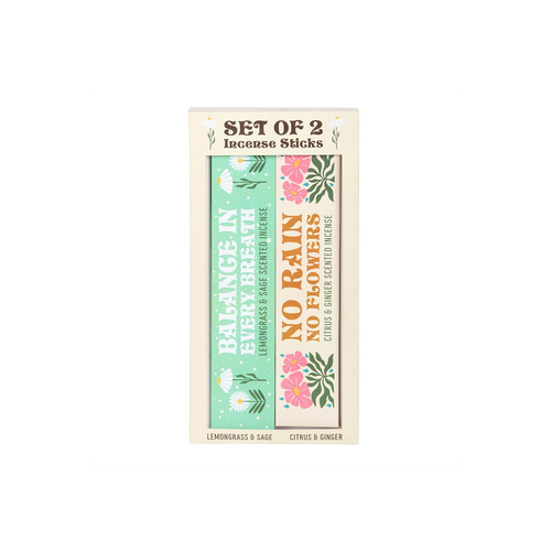 Set of 2 No Rain, No Flowers Incense Stick Packs