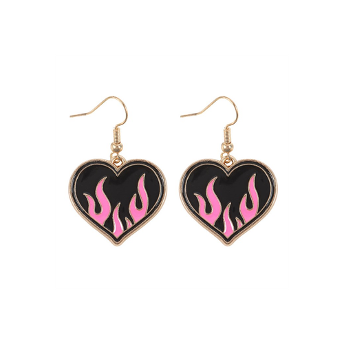Burning Heart Earrings