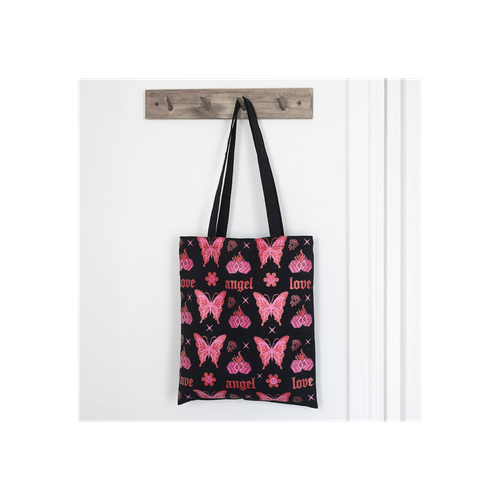 laming Butterfly Print Polycotton Tote Bag