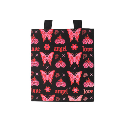 laming Butterfly Print Polycotton Tote Bag