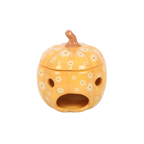 Groovy Floral Pumpkin Oil Burner