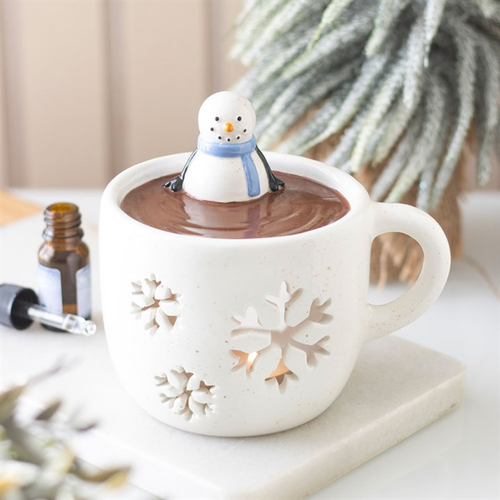snowman Hot Chocolate oil Burner and Wax Warmer