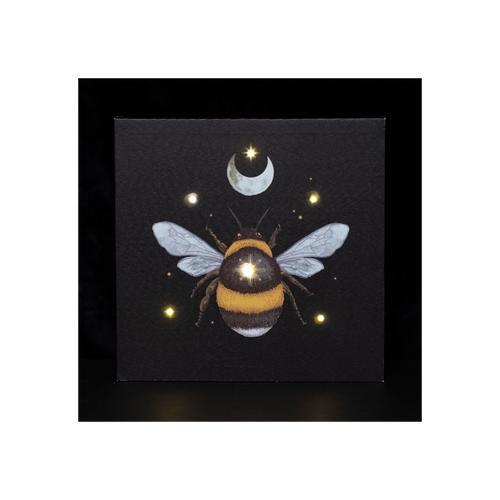 Forest Bee Light Up Canvas Plaque