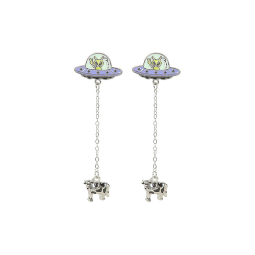 Glow in the Dark Alien Abduction Dangle Earrings