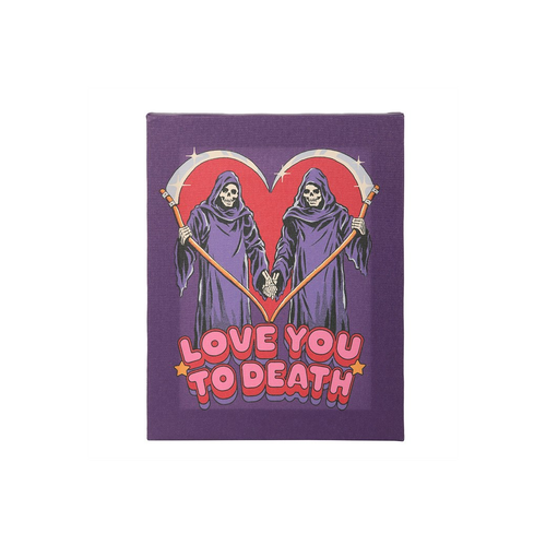 19x25cm Love You To Death Canvas Plaque by Steven Rhodes