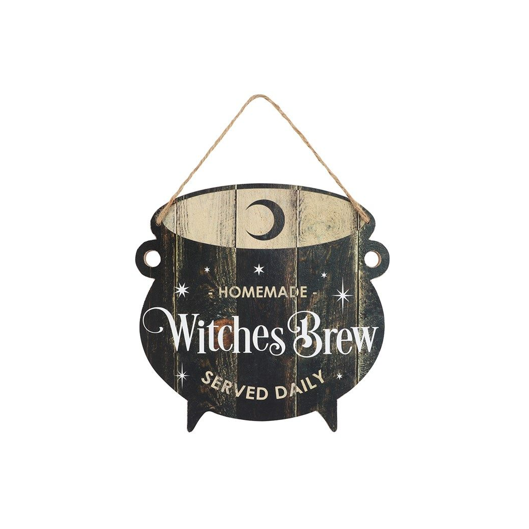Witches Brew Cauldron MDF Hanging Sign