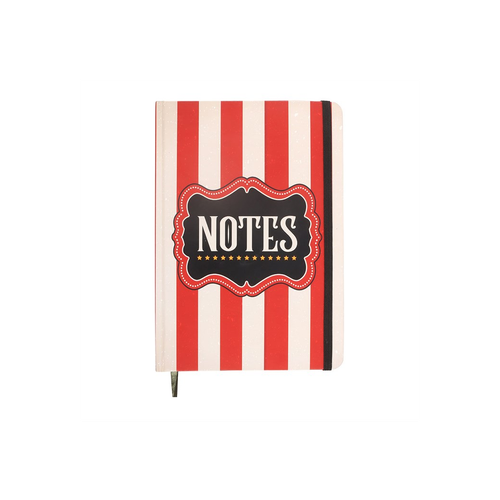 Red Circus Stripe A5 Notebook