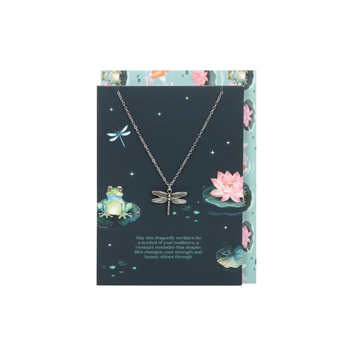 Dragonfly Necklace on Greeting Card